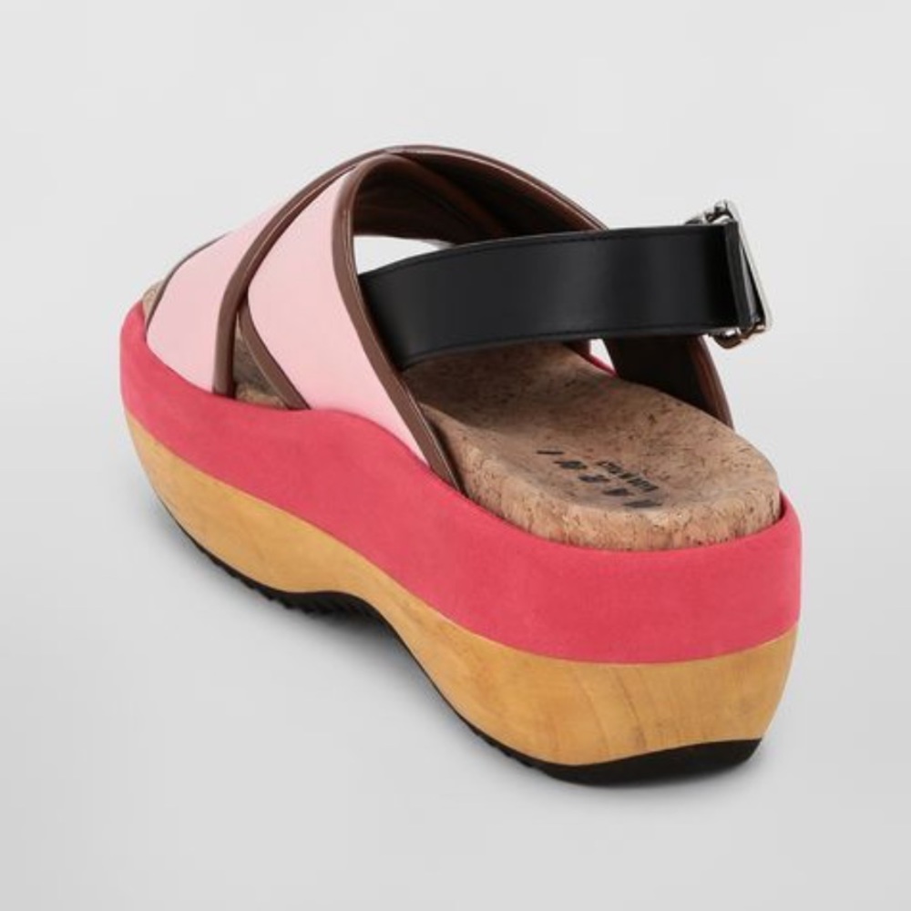 Marni Criss-cross Wedge Sandals - Picture 3 of 13